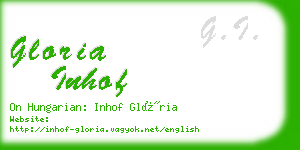 gloria inhof business card